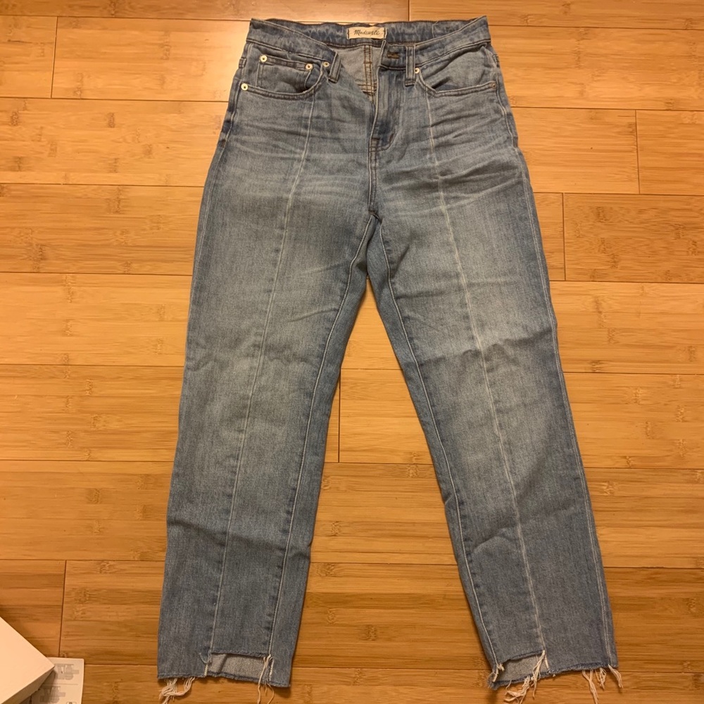 Madewell cruiser straight cropped jeans